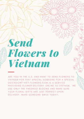 Send Flowers To Vietnam | Flower Delivery In Vietnam | Viet-flowers.com