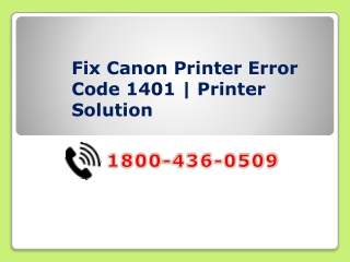 Fix Canon Printer Error Code 1401 | Printer Solution