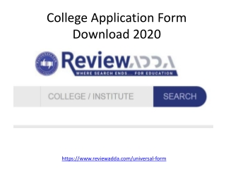 College Application Form Download 2020