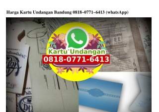 Harga Kartu Undangan Bandung Ö818–Ö771–6413[wa]