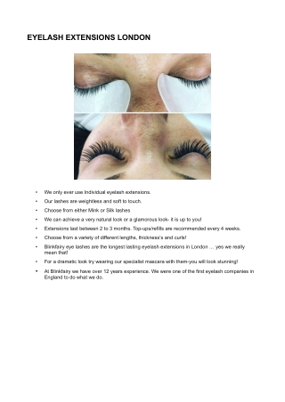 Eyelash Extensions London