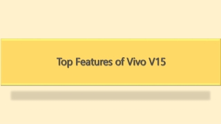 Top Features of Vivo V15