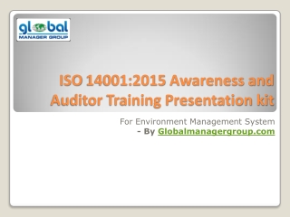 ISO 14001 Awareness and Auditor Training Presentation kit