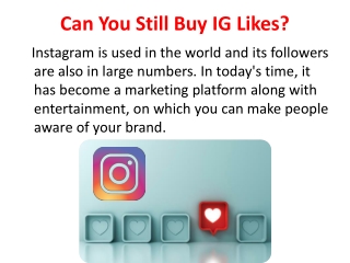 Can You Still Buy IG Likes?