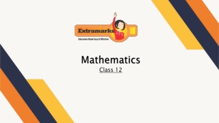 Mathematics Study Material for Class 12 on Extramarks