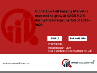 Global Live Cell Imaging Market is expected to grow at CAGR 9.0 % during the forecast period of 2019–2023