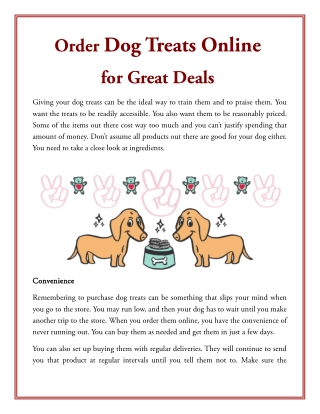 Order Dog Treats Online for Great Deals