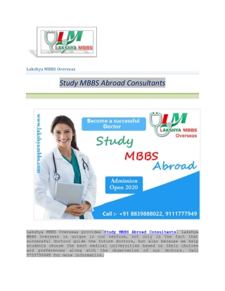 Study MBBS Abroad Consultants