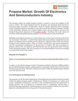 propane market : Growth of Electronics and Semiconductors Industry