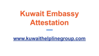 Kuwait Embassy Attestation