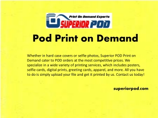 Superiorpod.com - Pod print on demand