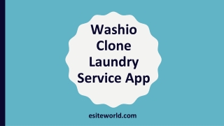 Washio clone: On-Demand laundry Service app