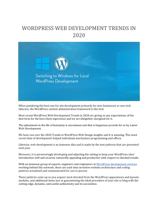 WordPress Development Services