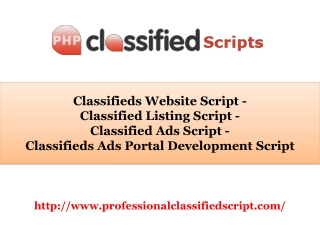 Classifieds Ads Portal Development Script