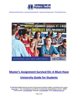 Master’s Assignment Survival Kit: A Must-Have University Guide for Students