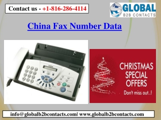 China Fax Number Data