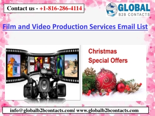 Film and Video Production Services Email List