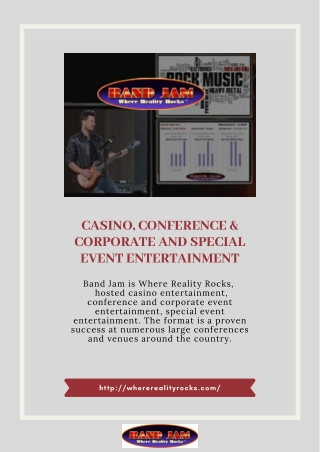 Casino, Conference & Corporate and Special Event Entertainment