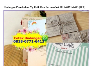 Undangan Pernikahan Yg Unik Dan Bermanfaat Ö818 Ö771 6413[wa]