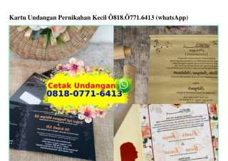 Kartu Undangan Pernikahan Kecil Ö818~Ö771~6413[wa]