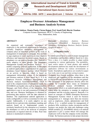 Employee Overseer Attendance Management and Business Analysis System
