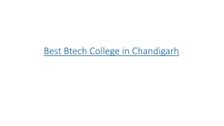 Best Btech College in Chandigarh