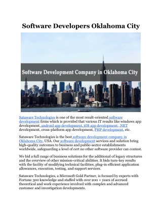 Software Development Company in Oklahoma City