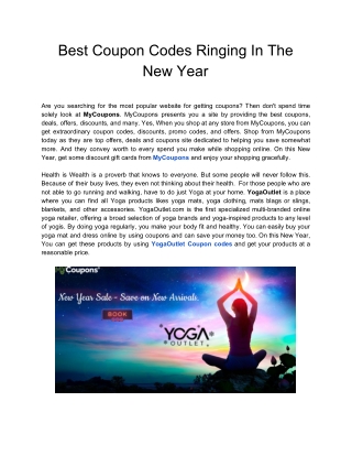 Best Coupon Codes Ringing In The New Year