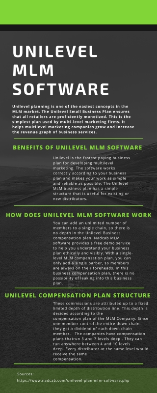 Unilevel MLM Software