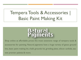 Tempera Tools & Accessories | Basic Paint Making Kit