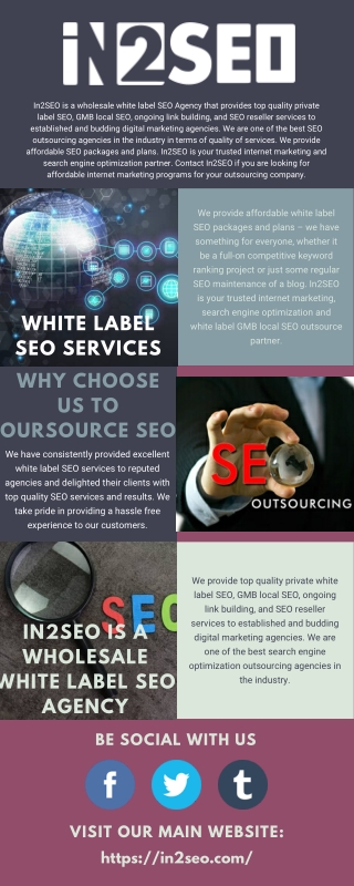 White Label SEO Services - In2SEO