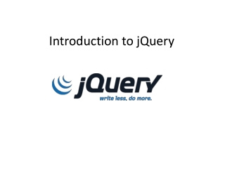 Introduction to JQUERY