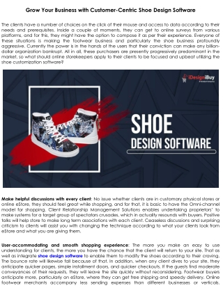 Grow Your Business with Customer-Centric Shoe Design Software