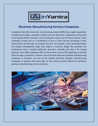 Electronic Manufacturing Services Companies in India