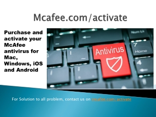 Total Protection For Computer - www.mcafee.com/activate