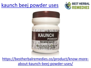How to uses kaunch beej powder