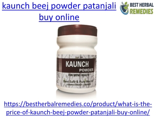 Buy online patanjali kaunch beej powder in india