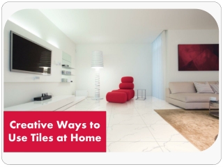 Creative ways to use tiles at home | AGL Tiles