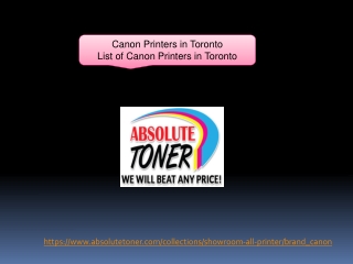 Canon Printers in Toronto