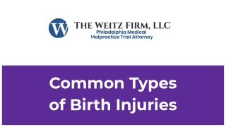 Common Types of Birth Injuries