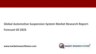 Automotive Suspension System Market Analysis