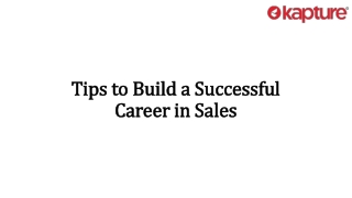 Tips to Build a Successful Career in Sales