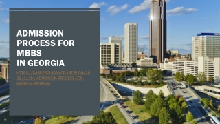 Admission Process for MBBS In Georgia