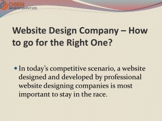 Website Design Company – How to go for the Right One?
