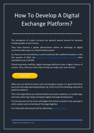 How To Develop A Digital Exchange Platform?