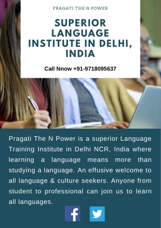 Superior Language Institute in Delhi, India