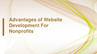 Advantages of Website Development For Nonprofits