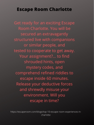 Escape Room Charlotte