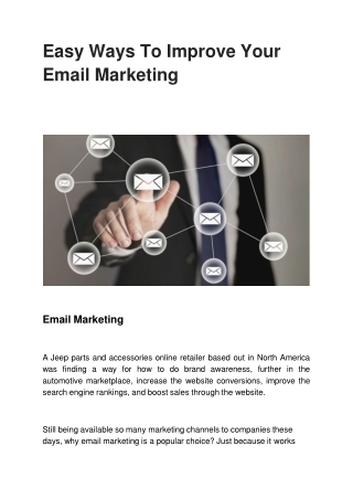 Easy Ways To Improve Your Email Marketing