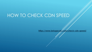 How to check CDN Speed - BelugaCDN